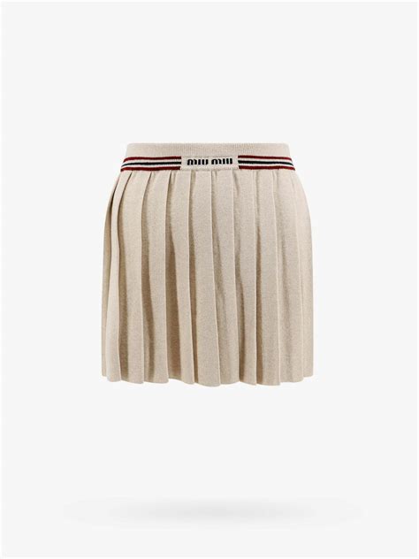 miu miu skirt beige|miuccia miu skirt.